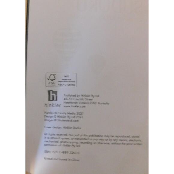 Hinkler Puzzle Books Leather Lot of 2 Sudoku and Crossword New - Picture 5 of 6